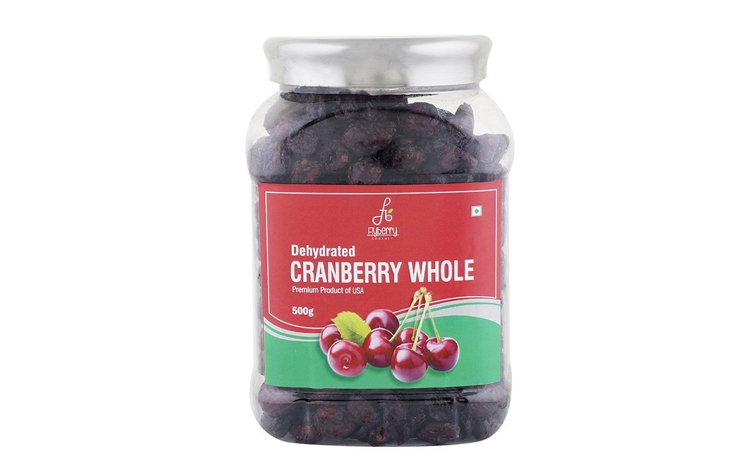 Flyberry Gourmet Dehydrated Cranberry Whole    Jar  500 grams